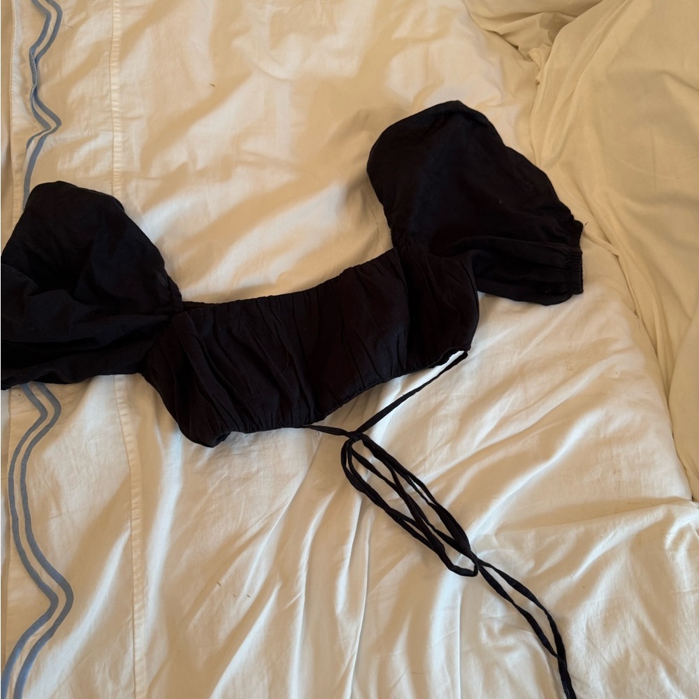 Tularosa xxs black tie crop top - Picture 2 of 3